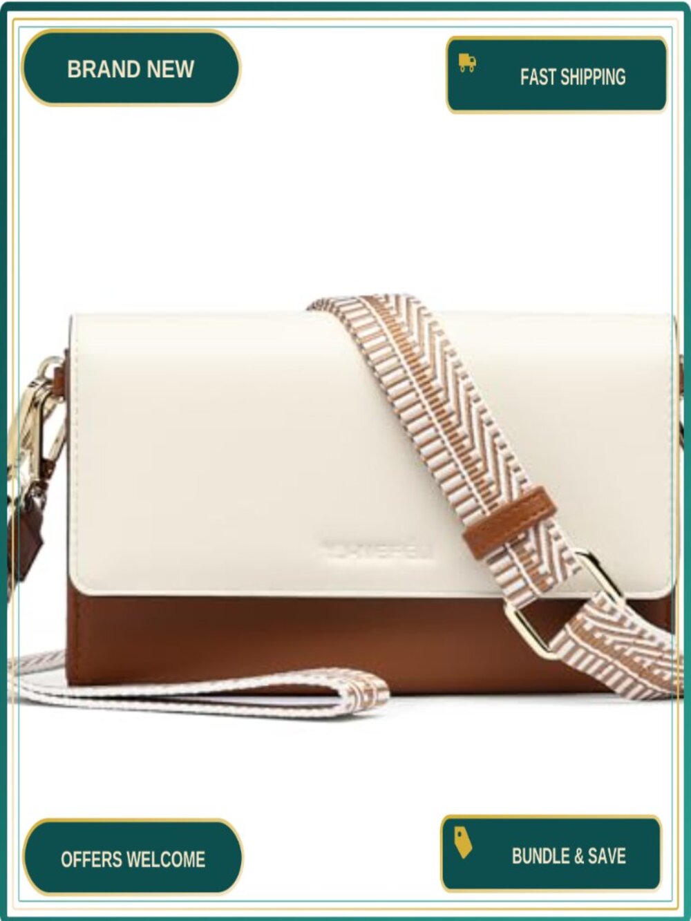 Small Crossbody Bag Vegan Faux Leather RFID Wristlet Phone Purse Mini Handbag